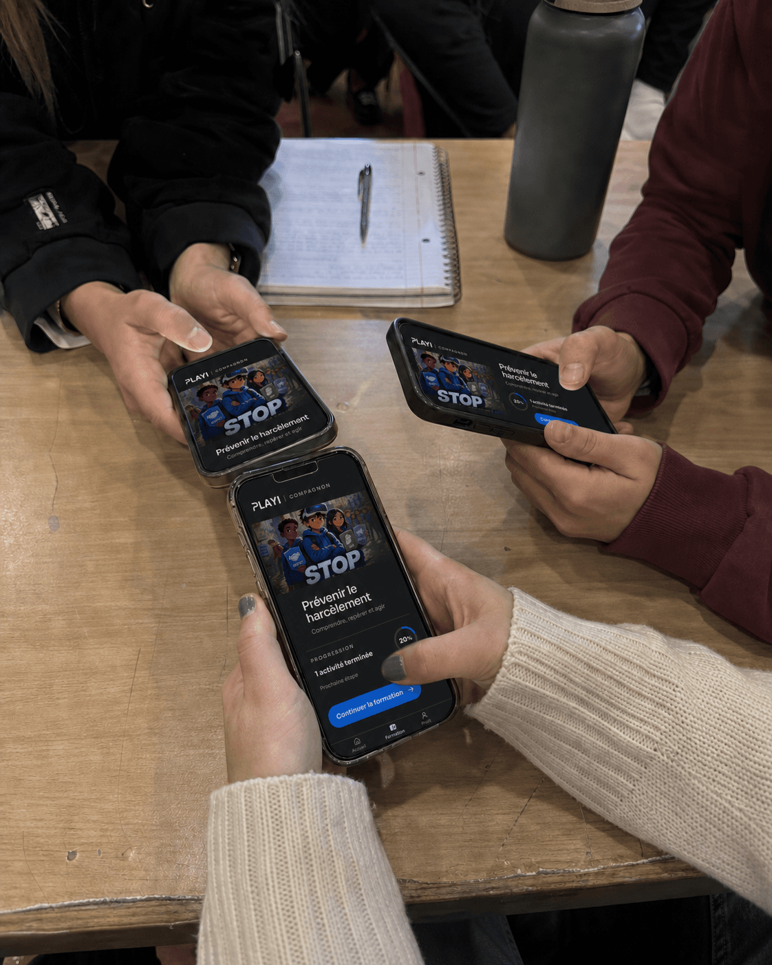 Participants rejoignant Compagnon depuis leurs smartphones